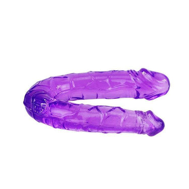 Dildo Doppio Realistico in Jelly Viola - Venature e Glande Marcati